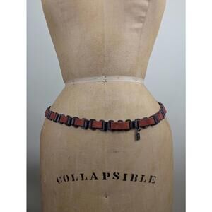1970's YSL yves saint laurent suede metal belt